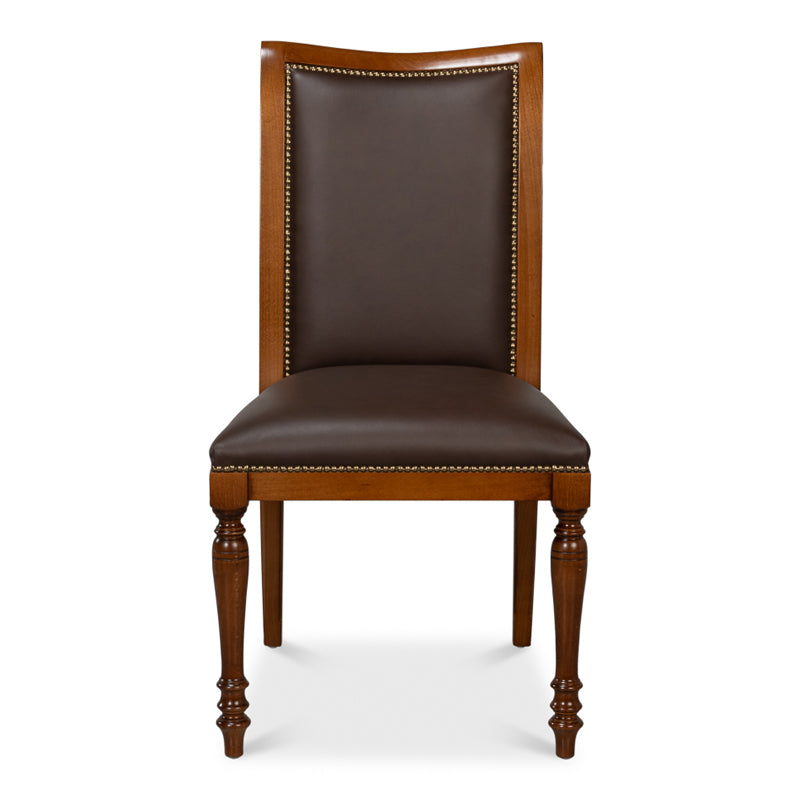 Camile Leather Side Chair