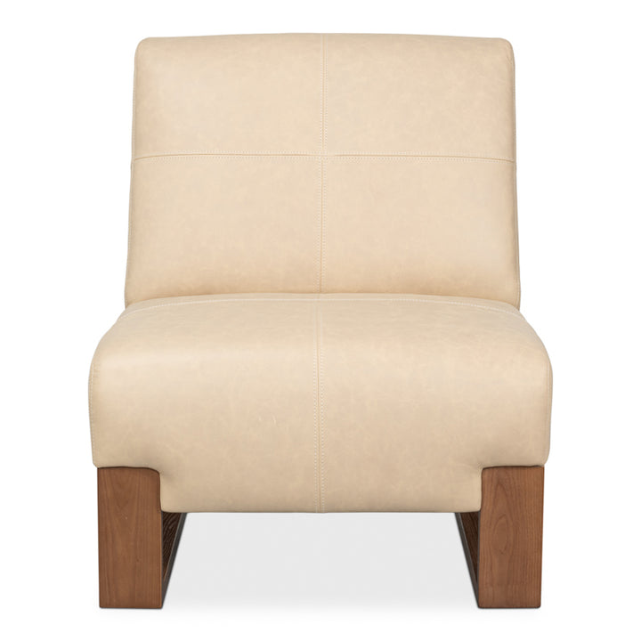 Wylam Leather Chair Cappuccino White