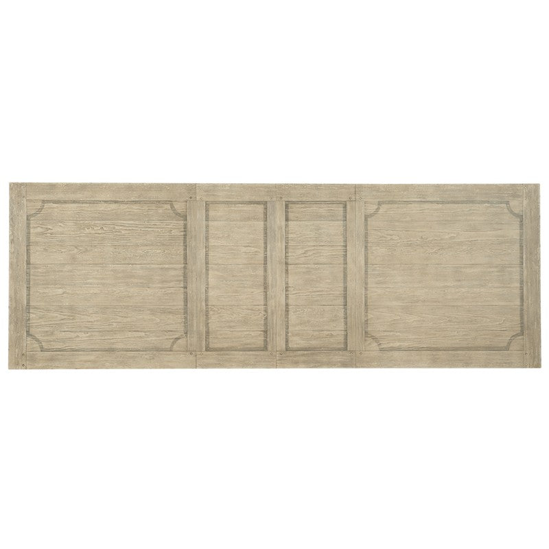 Ciao Bella - 84" Trestle Table With 2-18" Leaves - White / Black
