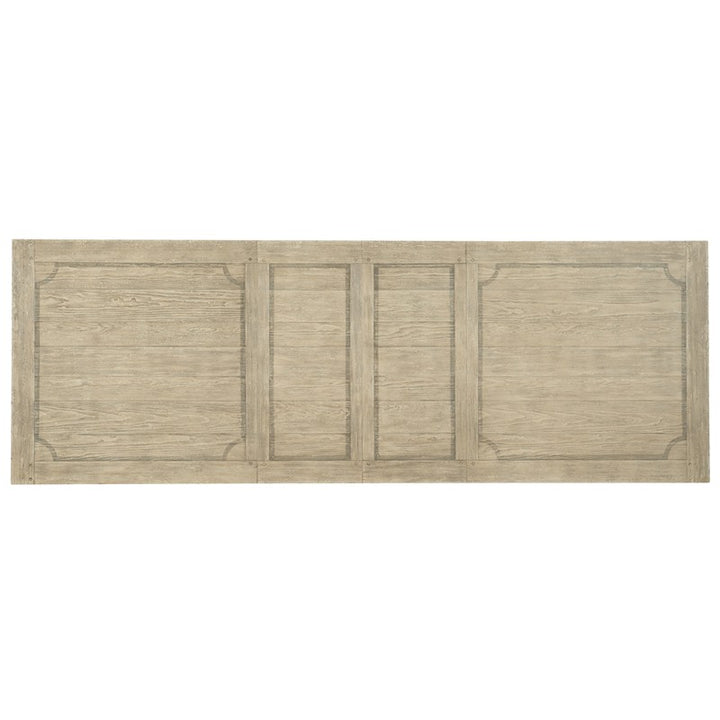 Ciao Bella - 84" Trestle Table With 2-18" Leaves - White / Black