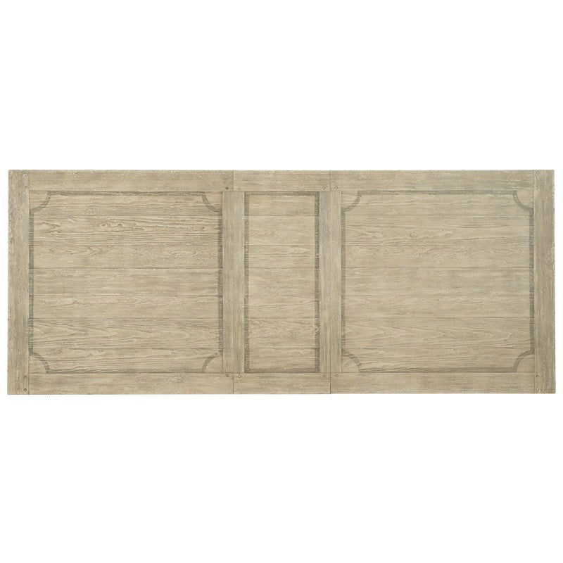 Ciao Bella - 84" Trestle Table With 2-18" Leaves - White / Black