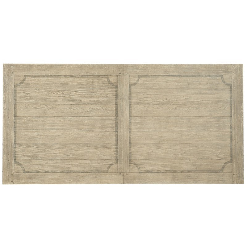Ciao Bella - 84" Trestle Table With 2-18" Leaves - White / Black