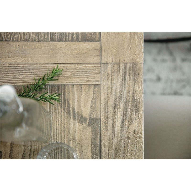 Ciao Bella - 84" Trestle Table With 2-18" Leaves - White / Black
