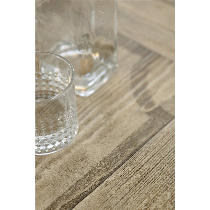 Ciao Bella - 84" Trestle Table With 2-18" Leaves - White / Black