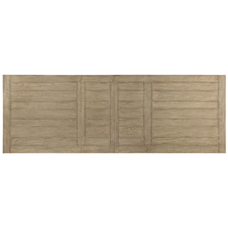 Ciao Bella - 84" Trestle Table With 2-18" Leaves - Natural / Gray