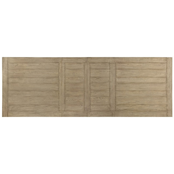 Ciao Bella - 84" Trestle Table With 2-18" Leaves - Natural / Gray