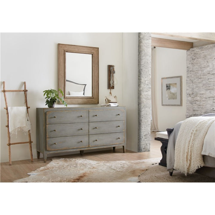 Ciao Bella - 6-Drawer Dresser - Speckled Gray