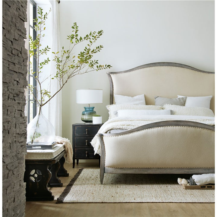 Ciao Bella - King Upholstered Bed - Speckled Gray