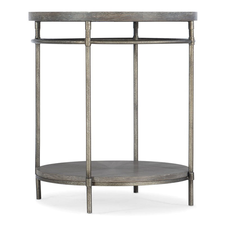 Commerce And Market - Round End Table - Dark Gray