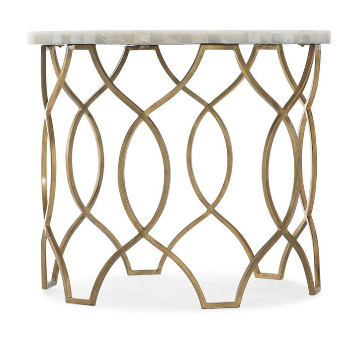 Melange - Corrina Round Lamp Table