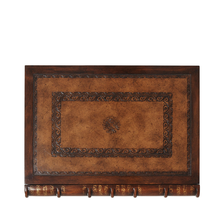 Hand Carved and Gilt Faux Book Nightstand