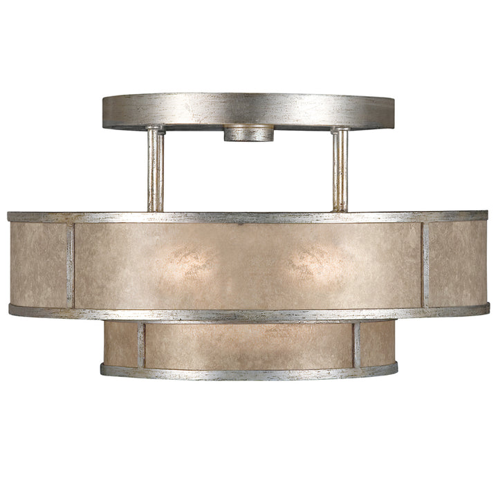 Singapore Moderne 24" Round Semi-Flush Mount