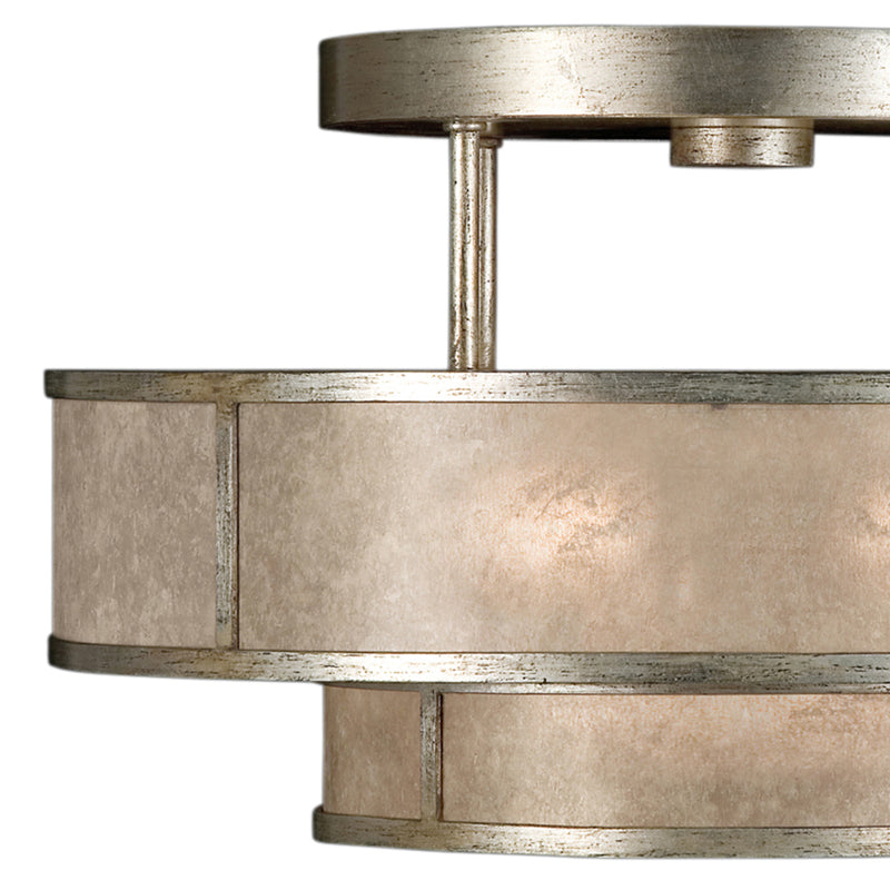 Singapore Moderne 24" Round Semi-Flush Mount