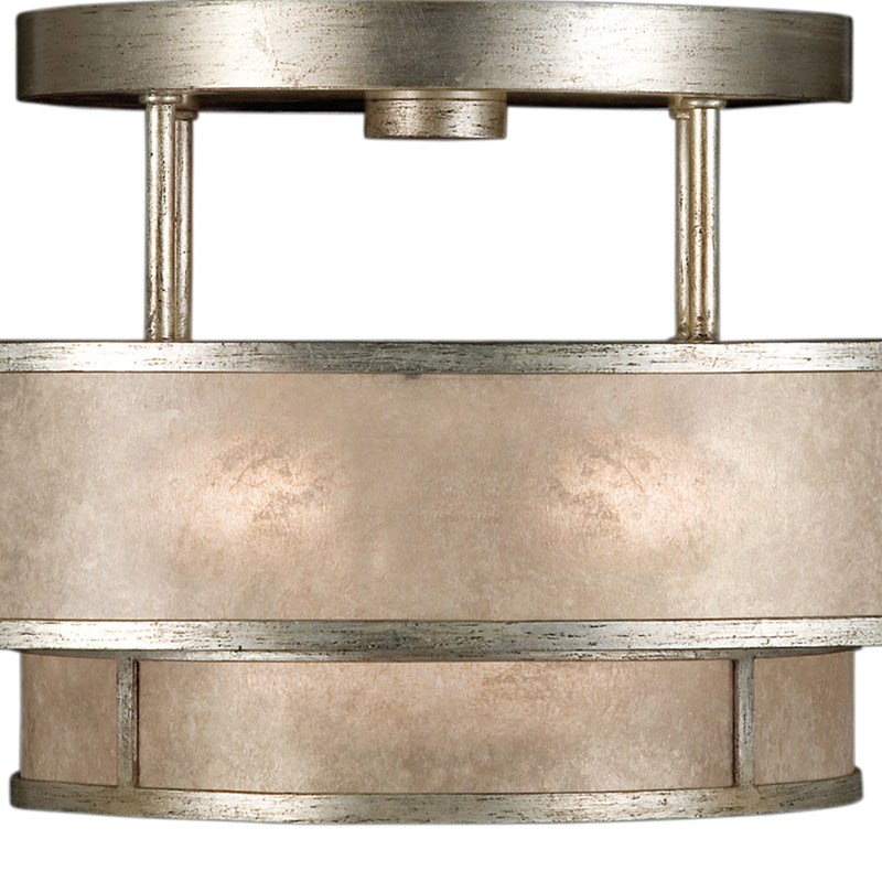 Singapore Moderne 24" Round Semi-Flush Mount