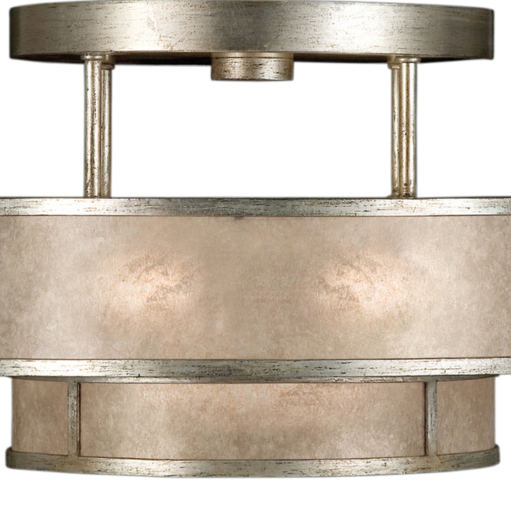 Singapore Moderne 24" Round Semi-Flush Mount