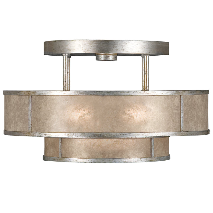 Singapore Moderne 24" Round Semi-Flush Mount
