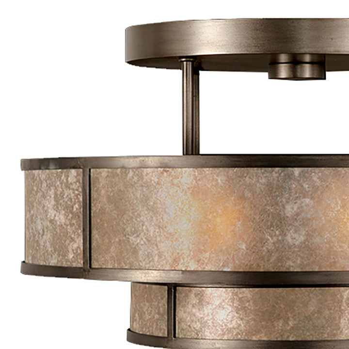 Singapore Moderne 24" Round Semi-Flush Mount