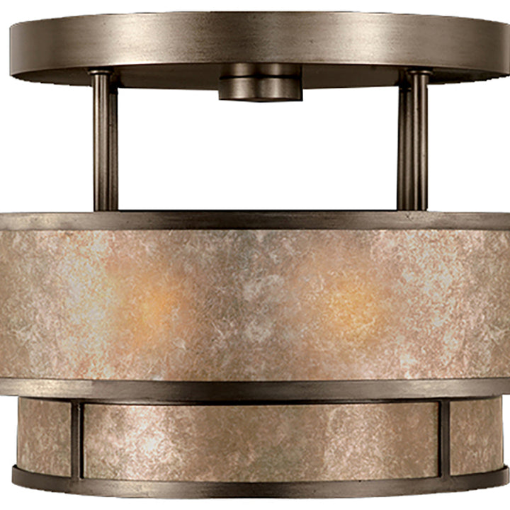 Singapore Moderne 24" Round Semi-Flush Mount