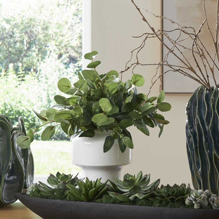 Essence Eucalyptus - Accent & Vase - Green / White
