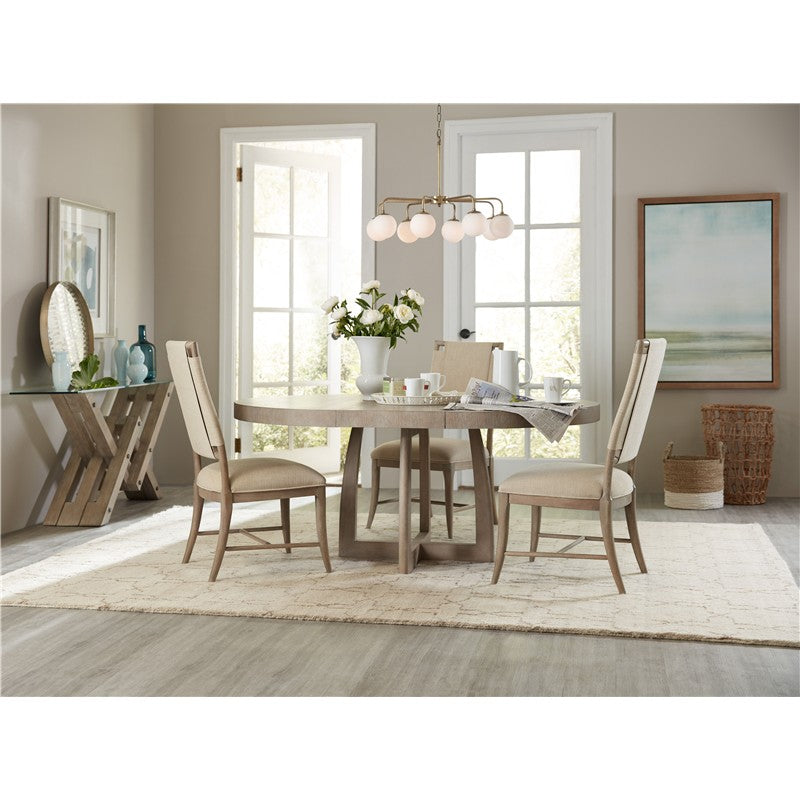Affinity - 48" Round Pedestal Dining Table With 1-18" Leaf