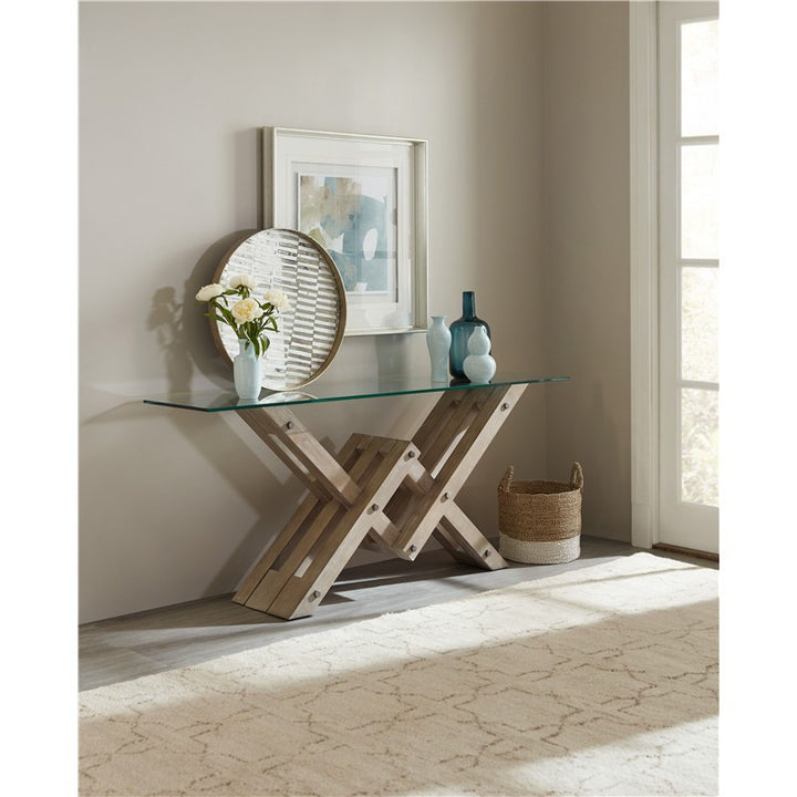 Affinity - Glass Top Accent Console