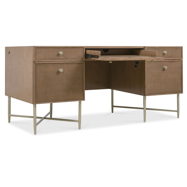 Sonnet - Sonnet Executive Desk - Dark Gray