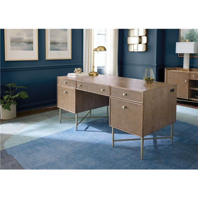 Sonnet - Sonnet Executive Desk - Dark Gray