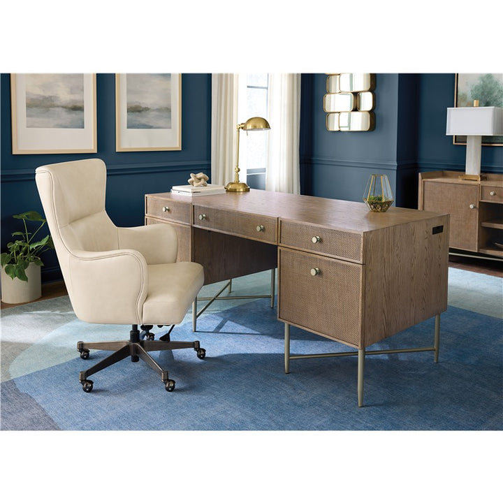Sonnet - Sonnet Executive Desk - Dark Gray
