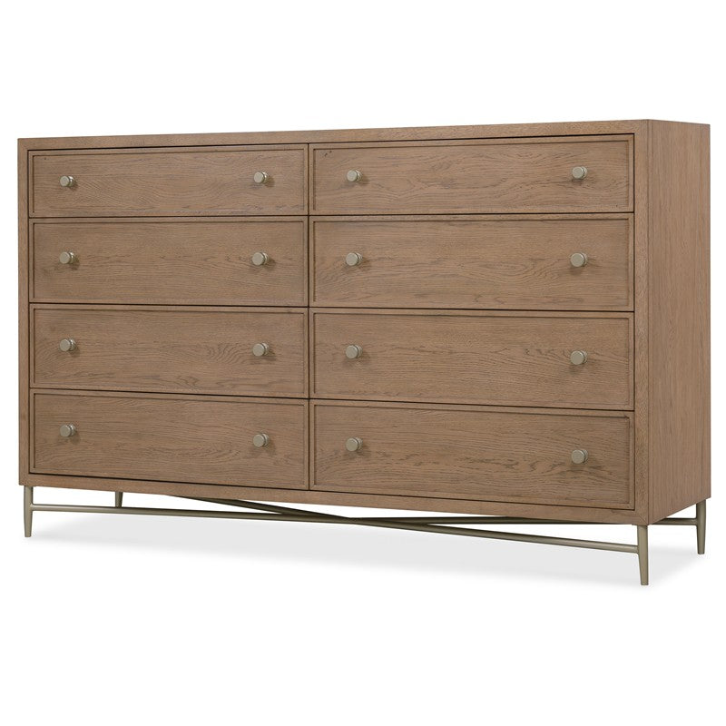 Sonnet - Eight-Drawer Dresser - Dark Gray
