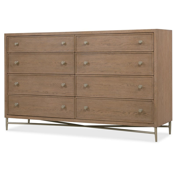 Sonnet - Eight-Drawer Dresser - Dark Gray