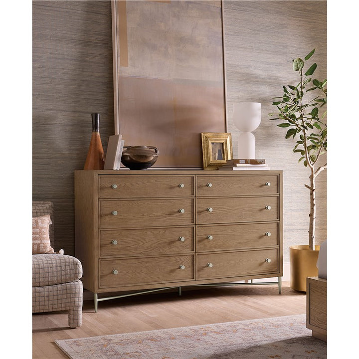 Sonnet - Eight-Drawer Dresser - Dark Gray