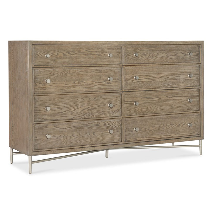 Sonnet - Eight-Drawer Dresser - Dark Gray