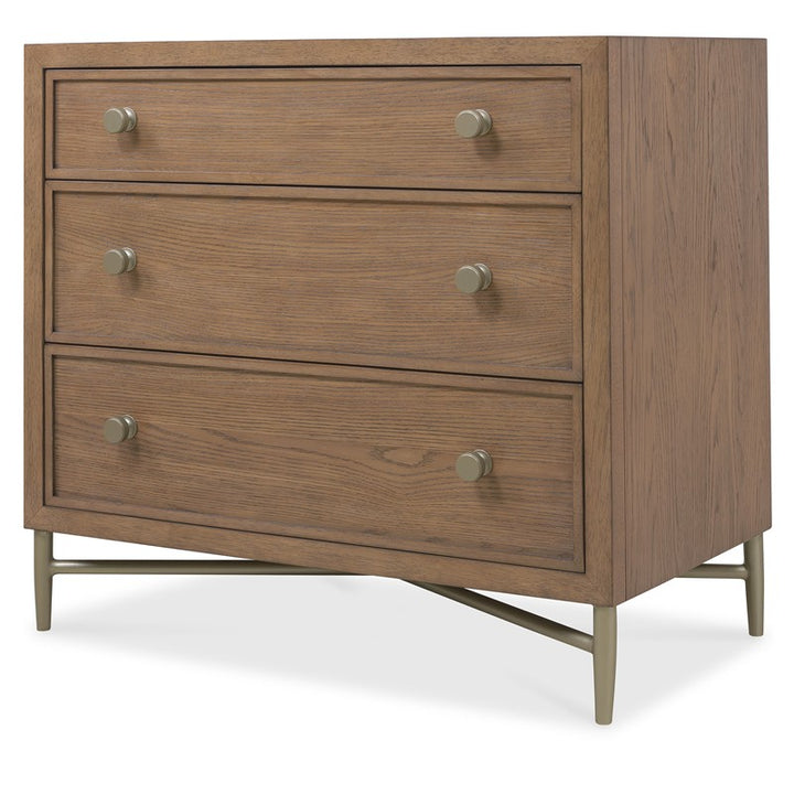 Sonnet - Three-Drawer Nightstand - Dark Gray