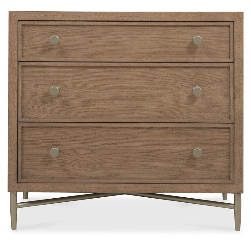 Sonnet - Three-Drawer Nightstand - Dark Gray