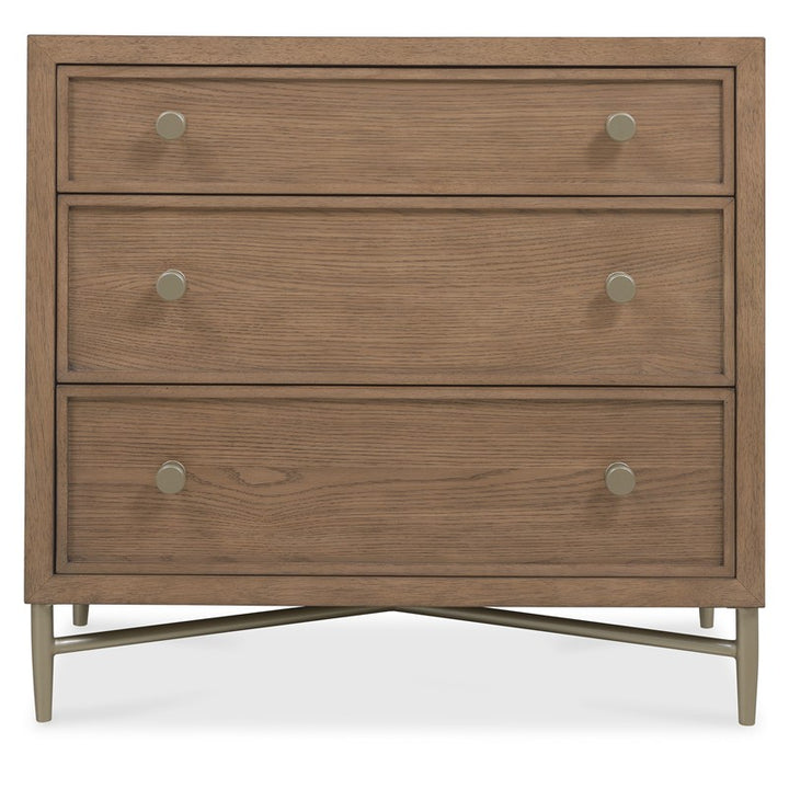 Sonnet - Three-Drawer Nightstand - Dark Gray