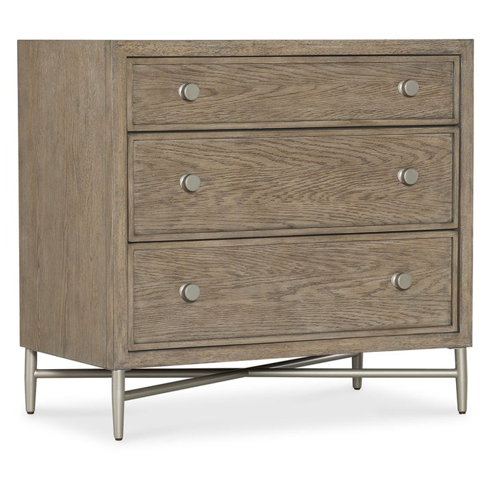 Sonnet - Three-Drawer Nightstand - Dark Gray