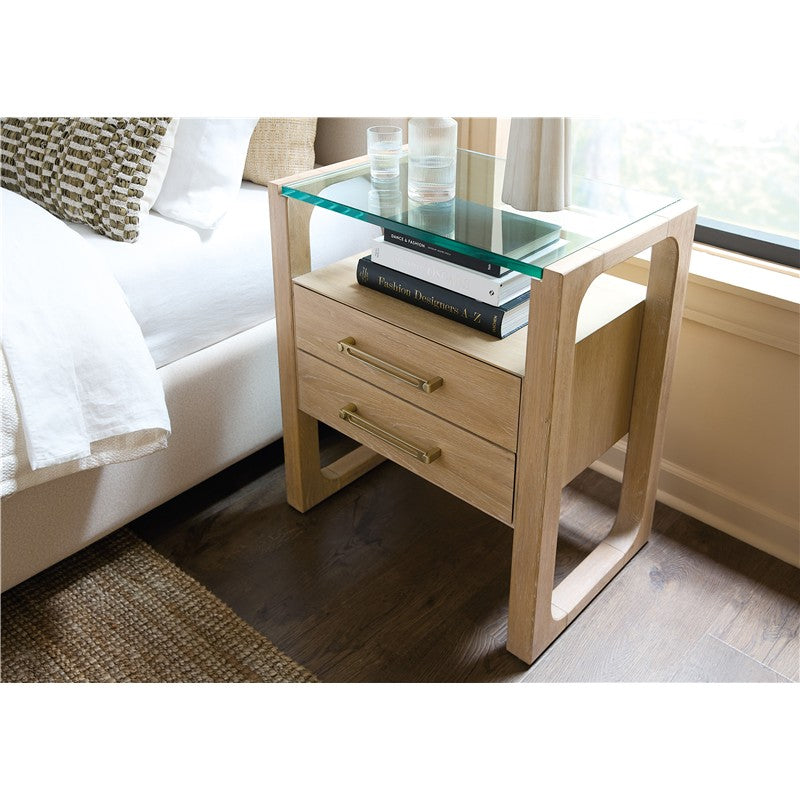Banyon Bay - Two Drawer Nightstand - Desert Oak