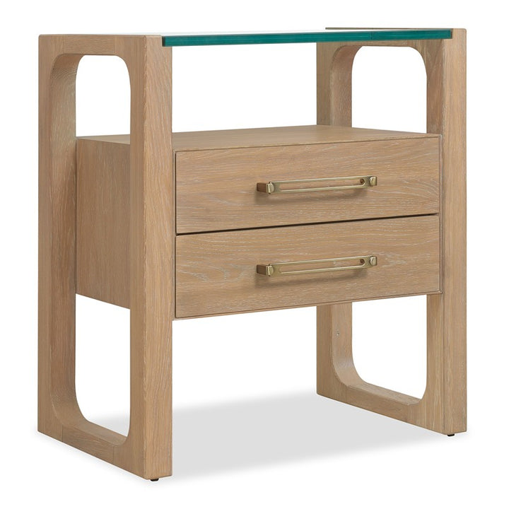 Banyon Bay - Two Drawer Nightstand - Desert Oak