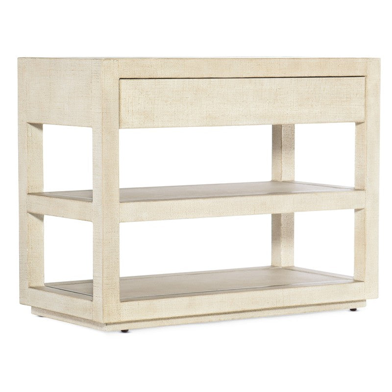 Cascade - 1-Drawer 1-Shelf Nightstand - Beige