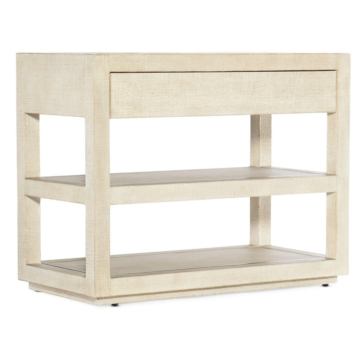 Cascade - 1-Drawer 1-Shelf Nightstand - Beige