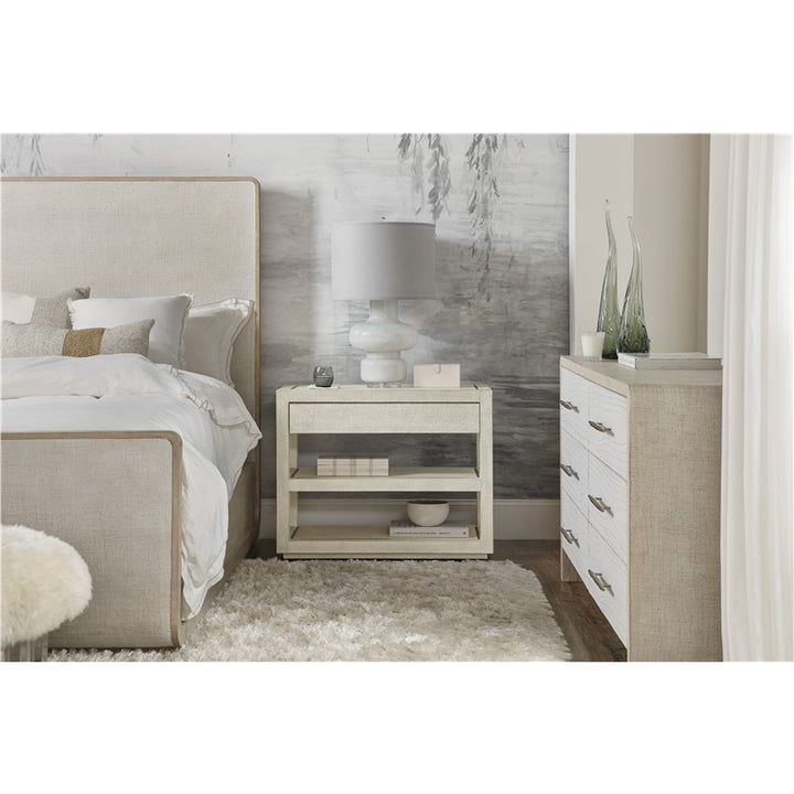 Cascade - 1-Drawer 1-Shelf Nightstand - Beige