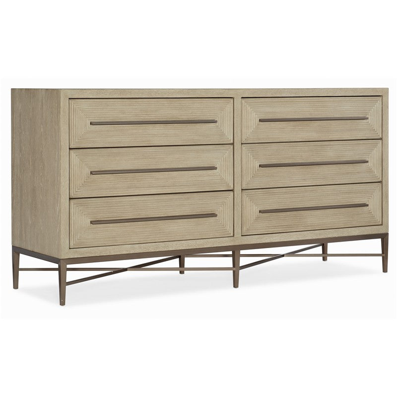 Cascade - 6-Drawer Dresser - Light Brown