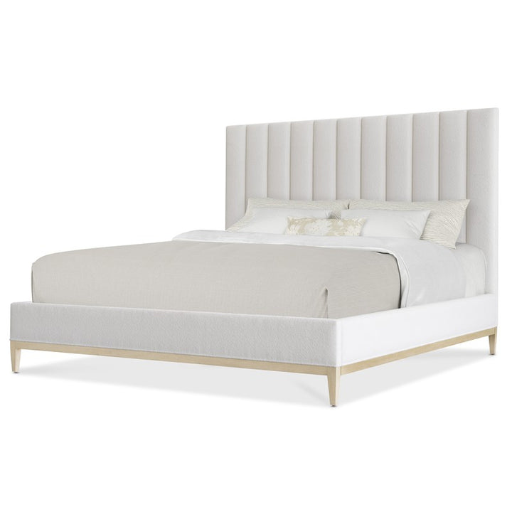 Cascade - King Upholstered Bed - White