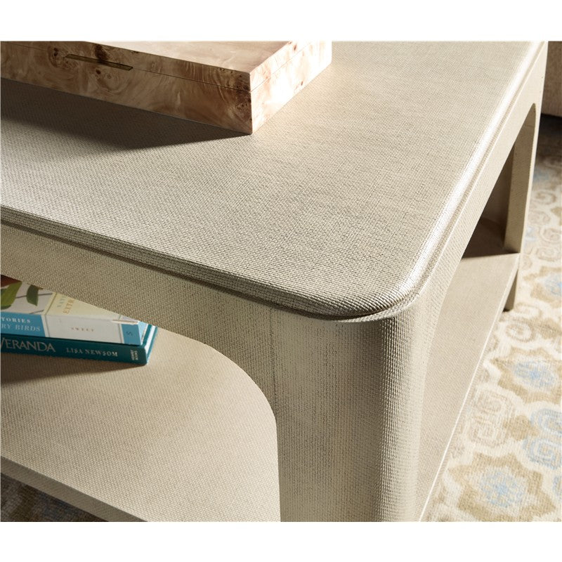 Archives - Raffia Rectangle Cocktail Table - Beige