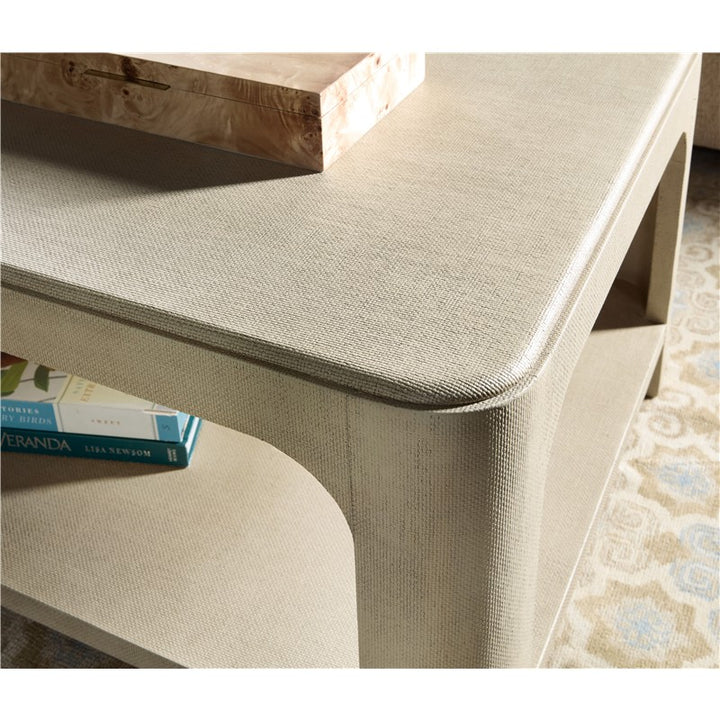Archives - Raffia Rectangle Cocktail Table - Beige