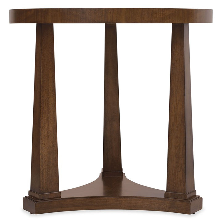 Archives - Round End Table - Dark Brown