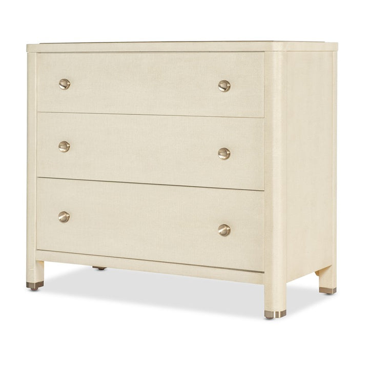 Archives - Raffia Three-Drawer Chest - Beige