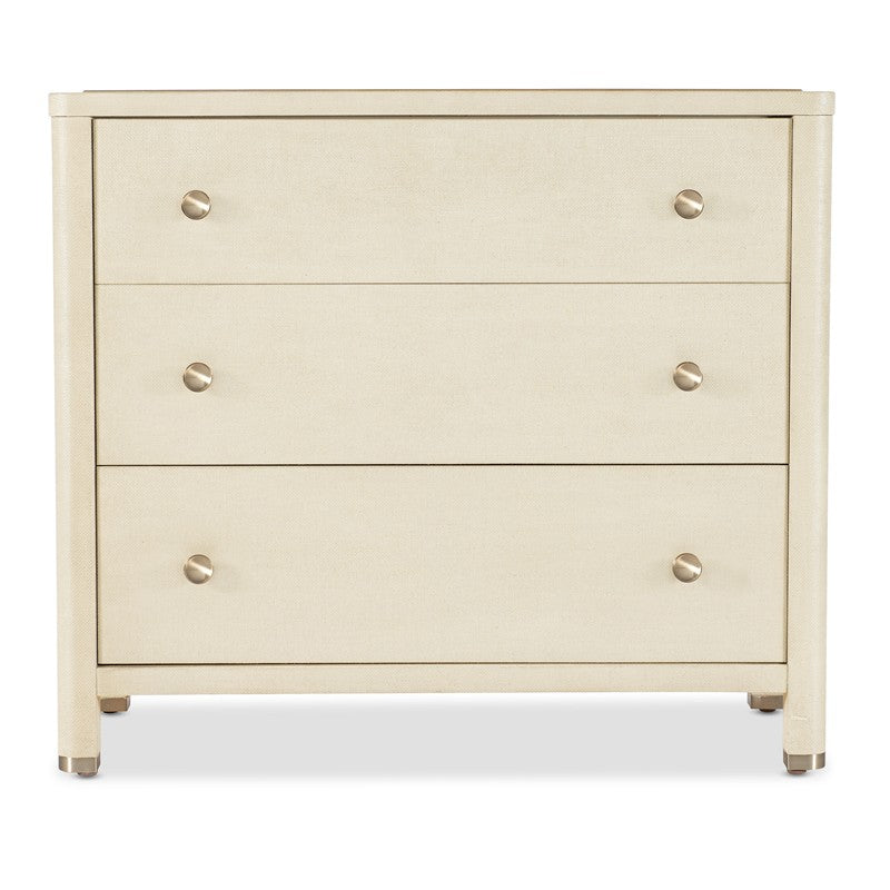 Archives - Raffia Three-Drawer Chest - Beige