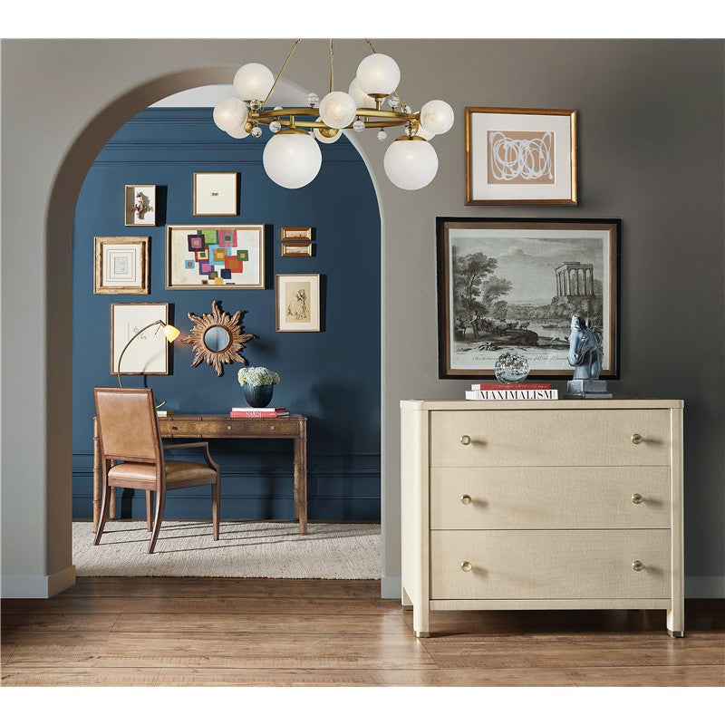 Archives - Raffia Three-Drawer Chest - Beige
