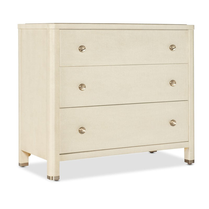 Archives - Raffia Three-Drawer Chest - Beige